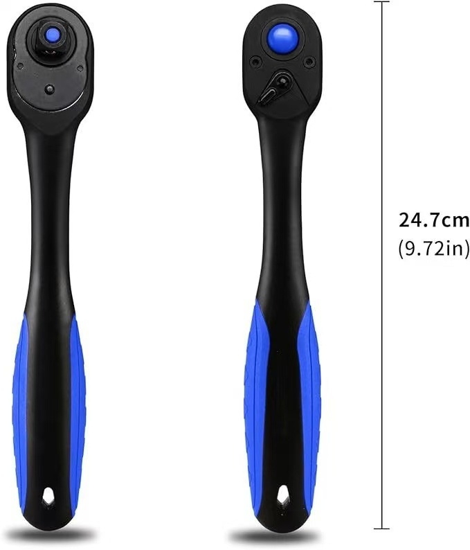 Raktų veržliarakčių rinkinys, 72 dantų, 3 dalys, dviejų krypčių, anglies plienas