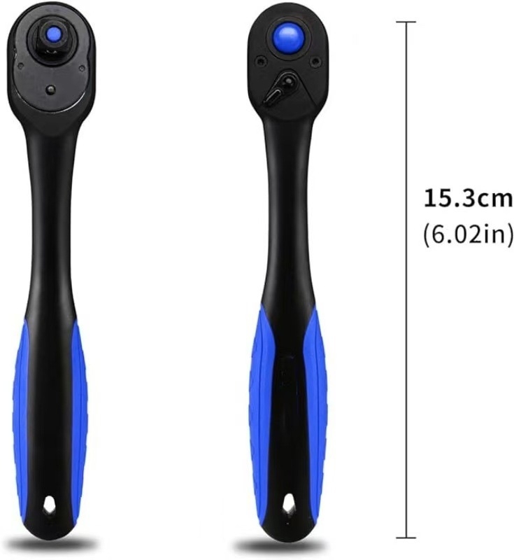 Raktų veržliarakčių rinkinys, 72 dantų, 3 dalys, dviejų krypčių, anglies plienas