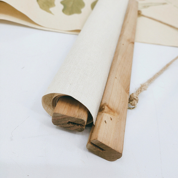 Декоративно стеново окачване – американски стил ретро растителна илюстрация, монтаж тип свитък, рамка от твърдо дърво, платно като основа, две панели, модерна декоративна картина за всекидневна/спалня/офис