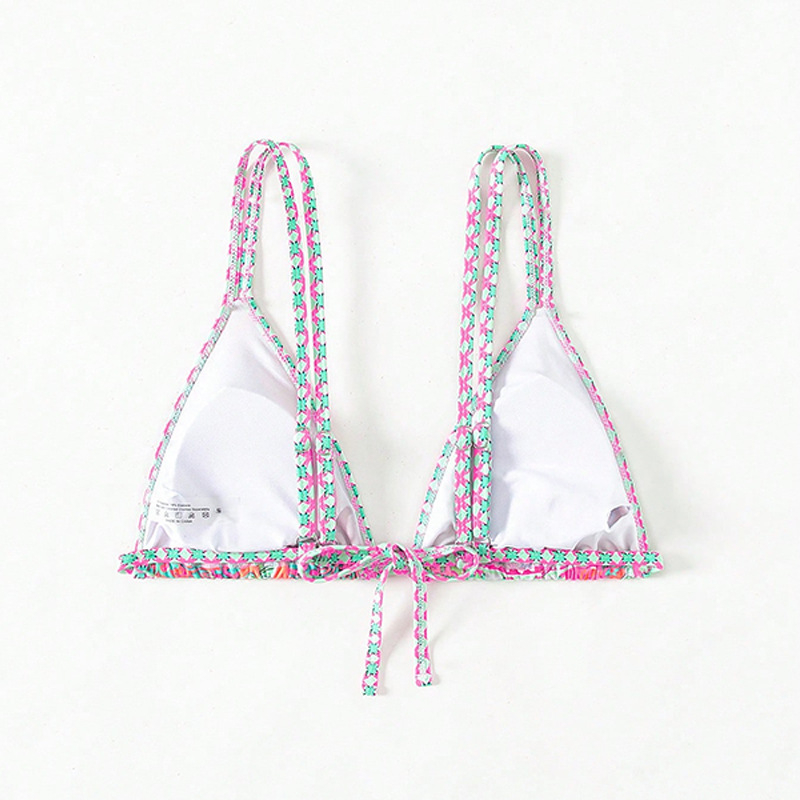 Γυναικείο τοπ μπικίνι Mingfan – επένδυση στήθους, χωρίς μεταλλική υποστήριξη, γρήγορο στέγνωμα πολυεστέρα, 82% πολυεστέρας