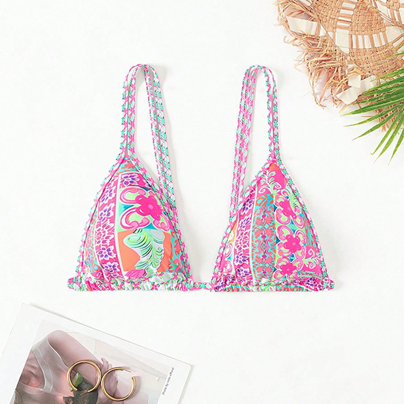 Γυναικείο τοπ μπικίνι Mingfan – επένδυση στήθους, χωρίς μεταλλική υποστήριξη, γρήγορο στέγνωμα πολυεστέρα, 82% πολυεστέρας