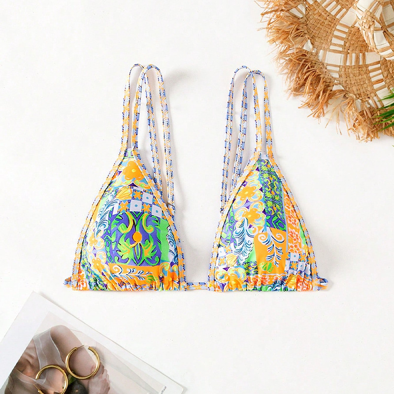 Γυναικείο τοπ μπικίνι Mingfan – επένδυση στήθους, χωρίς μεταλλική υποστήριξη, γρήγορο στέγνωμα πολυεστέρα, 82% πολυεστέρας