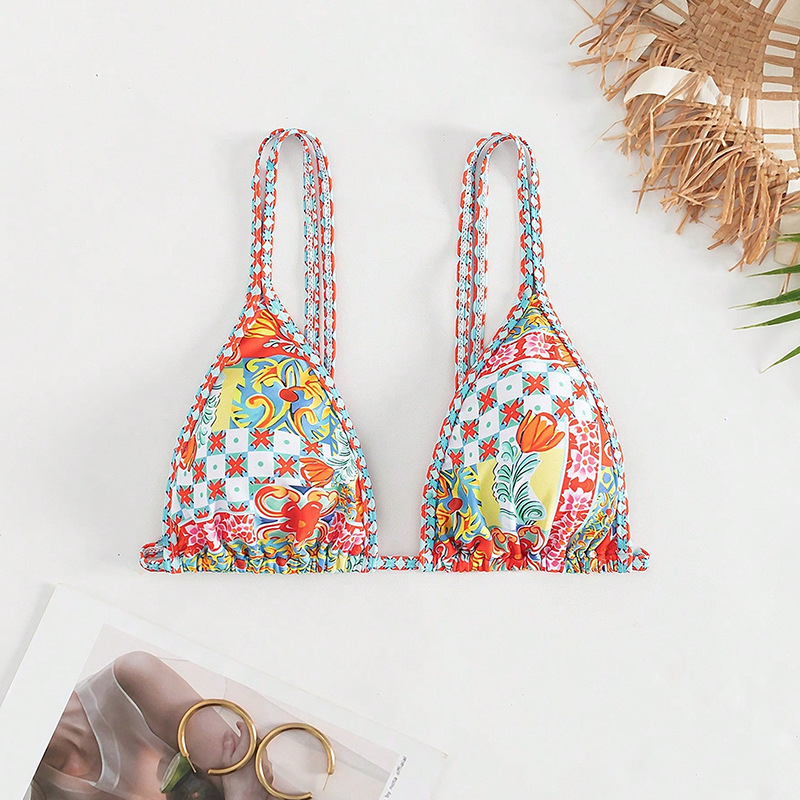 Γυναικείο τοπ μπικίνι Mingfan – επένδυση στήθους, χωρίς μεταλλική υποστήριξη, γρήγορο στέγνωμα πολυεστέρα, 82% πολυεστέρας