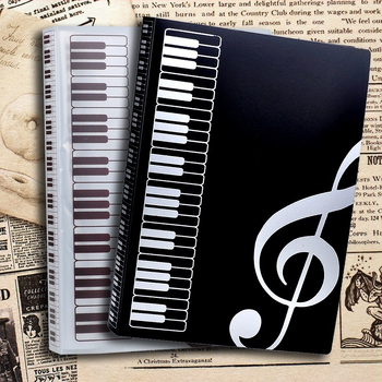 Класьор за музикални ноти, пластмасов, 40 страници, прозрачни многослойни джобове за листове, модел ct-zlcyy-15, с печатен логотип