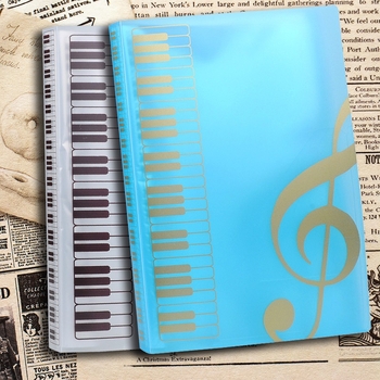 Класьор за музикални ноти, пластмасов, 40 страници, прозрачни многослойни джобове за листове, модел ct-zlcyy-15, с печатен логотип