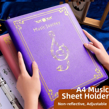 Хенгсин кожен клип за нотни листове, модел Music Score-01, еднолентов щипков механизъм, A4 съвместим