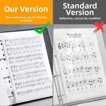 Хенгсин кожен клип за нотни листове, модел Music Score-01, еднолентов щипков механизъм, A4 съвместим