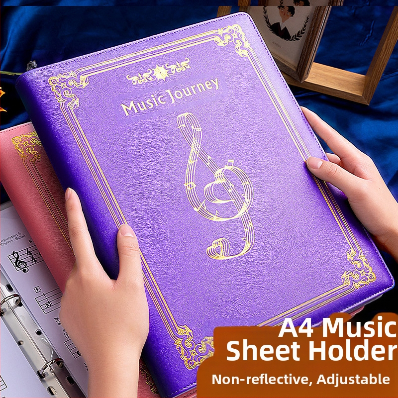 Хенгсин кожен клип за нотни листове, модел Music Score-01, еднолентов щипков механизъм, A4 съвместим