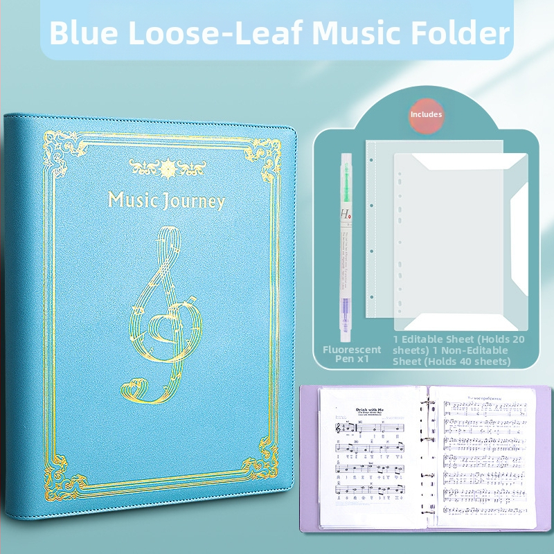 Хенгсин кожен клип за нотни листове, модел Music Score-01, еднолентов щипков механизъм, A4 съвместим