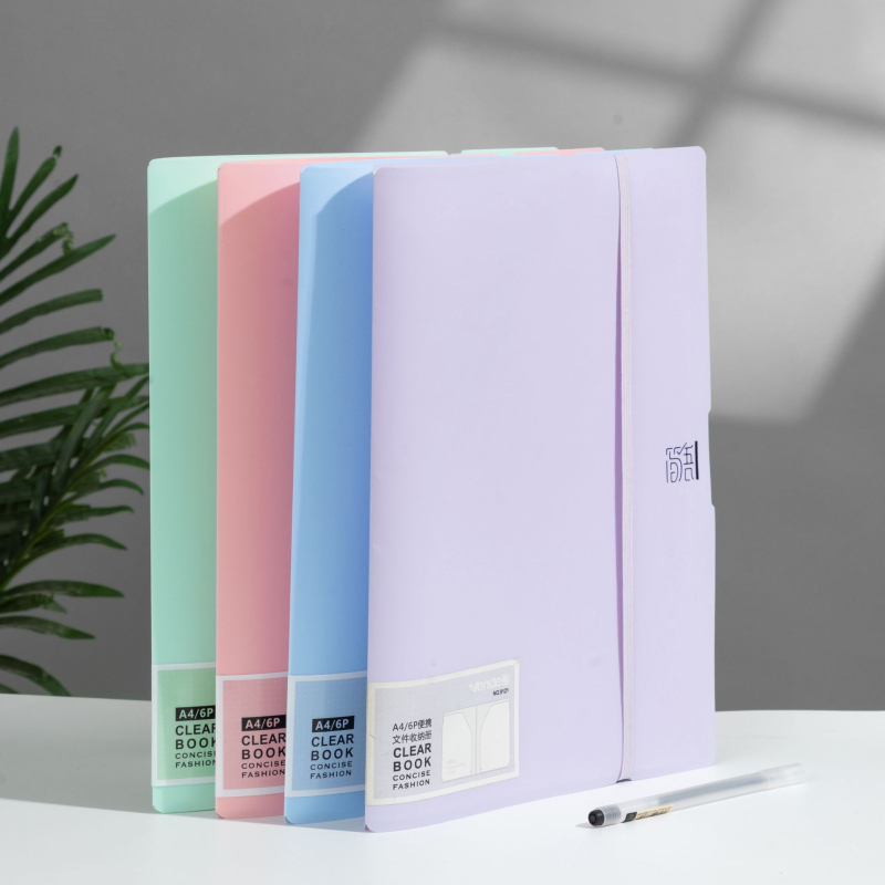 PP файл папка за документи – издръжлив пластмасов органайзер, Wende Shangpin, модел 9121, 6 страници, дебелина 16c