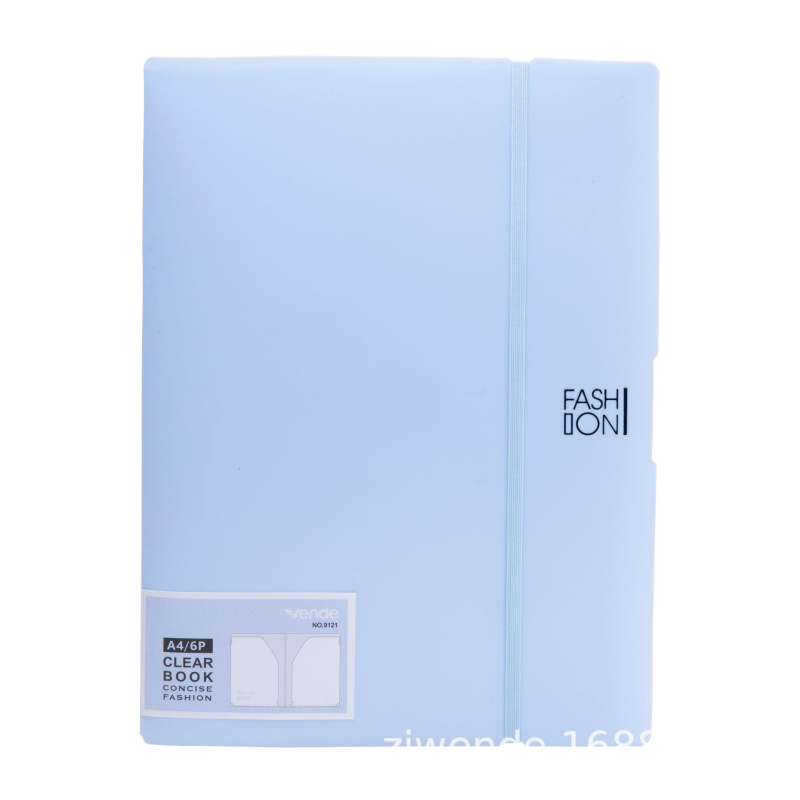 PP файл папка за документи – издръжлив пластмасов органайзер, Wende Shangpin, модел 9121, 6 страници, дебелина 16c