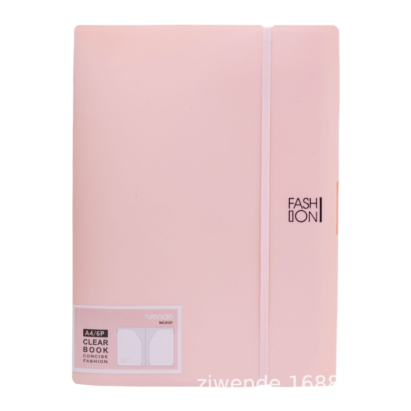 PP файл папка за документи – издръжлив пластмасов органайзер, Wende Shangpin, модел 9121, 6 страници, дебелина 16c