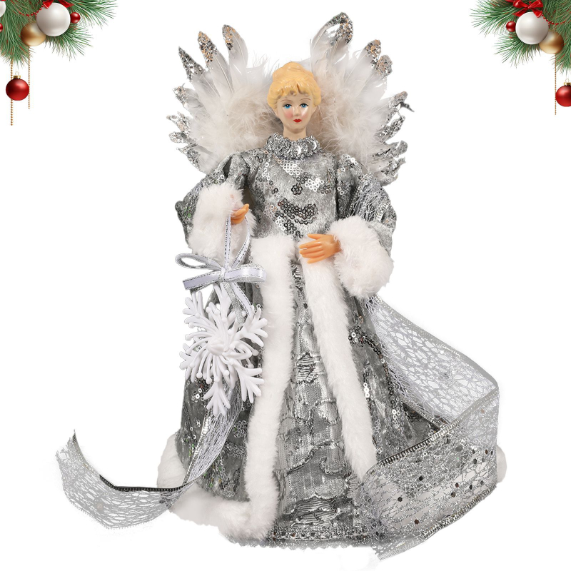 Ангелско върхче за елха - plastмасова украса, златен ангел, стил 19129144985, орнамент, реквизит за сценично оформление