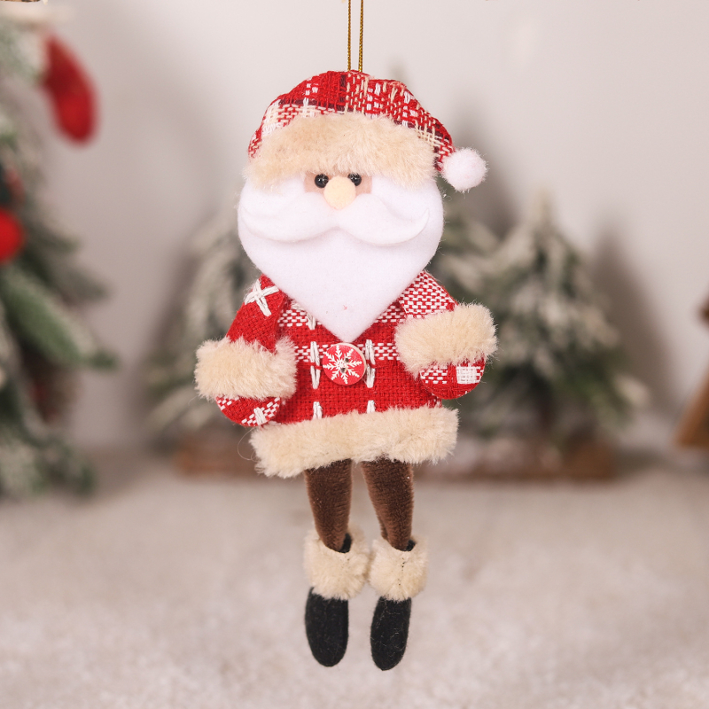 Коледна висулка за елха, от плат, марка Qihao, стил карикатура, подходяща за коледни украси