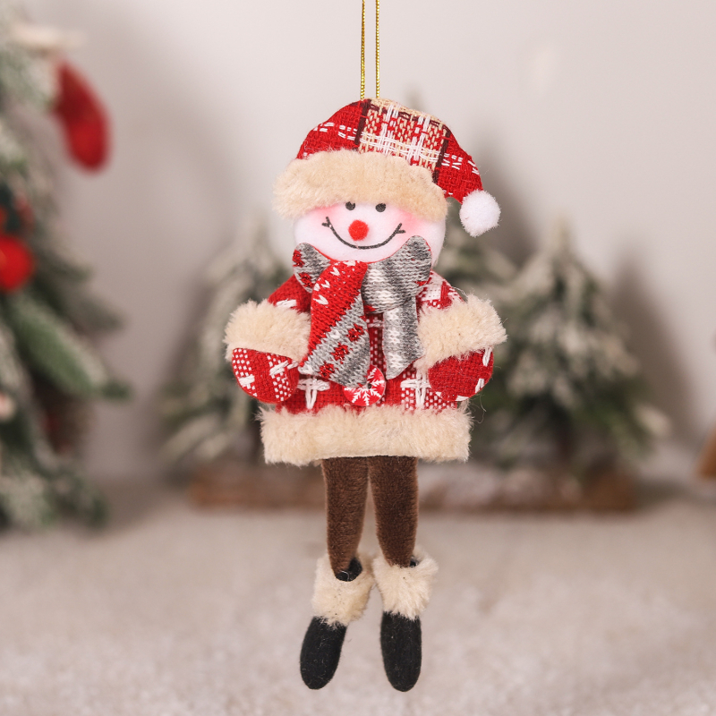 Коледна висулка за елха, от плат, марка Qihao, стил карикатура, подходяща за коледни украси