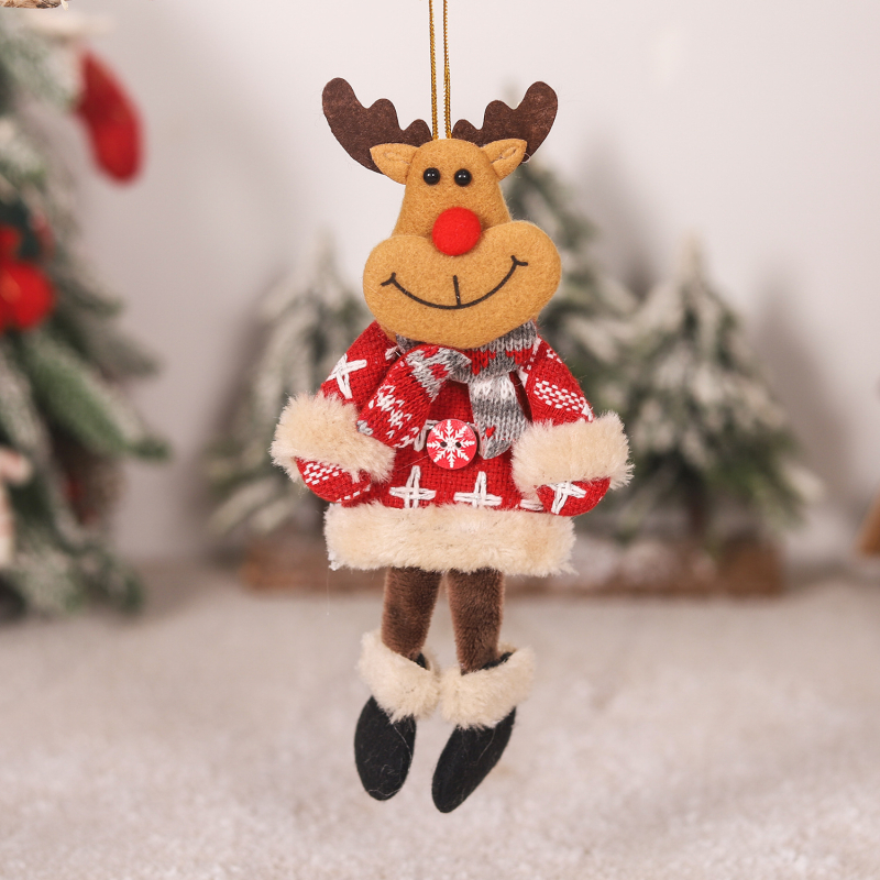 Коледна висулка за елха, от плат, марка Qihao, стил карикатура, подходяща за коледни украси