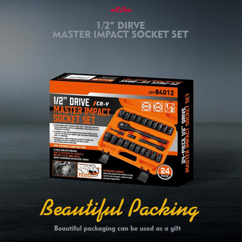 Комплект вложки за гаечни ключове, 24бр., хром-молибденова стомана, за ремонт на машини