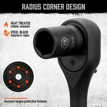 Комплект вложки за гаечни ключове, 24бр., хром-молибденова стомана, за ремонт на машини