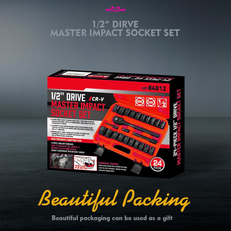 Комплект вложки за гаечни ключове, 24бр., хром-молибденова стомана, за ремонт на машини