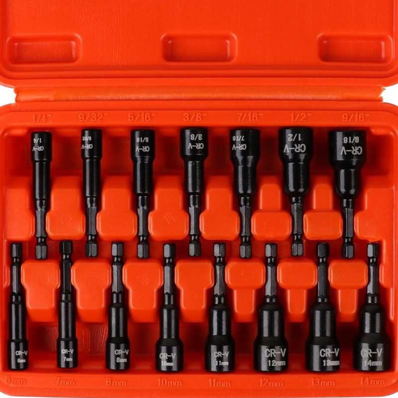 Комплект вложки за гаечни ключове, 24бр., хром-молибденова стомана, за ремонт на машини