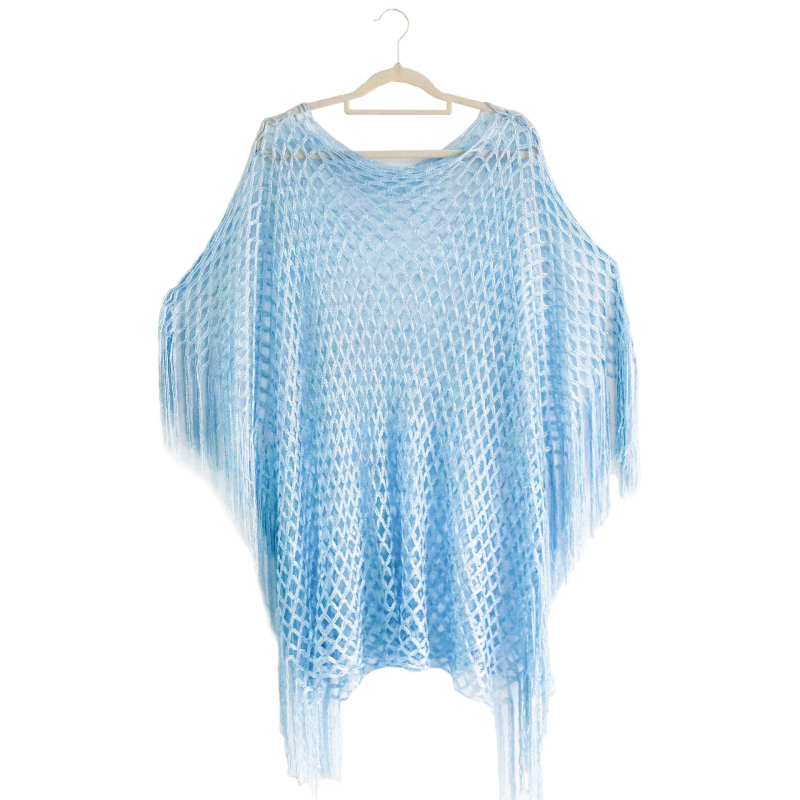 Caika γυναικείος παραλιακός κάλυπτος με διάτρητη πλέξη και προστασία από τον ήλιο, πολυεστέρας, επένδυση πολυεστέρας, 261 γρ