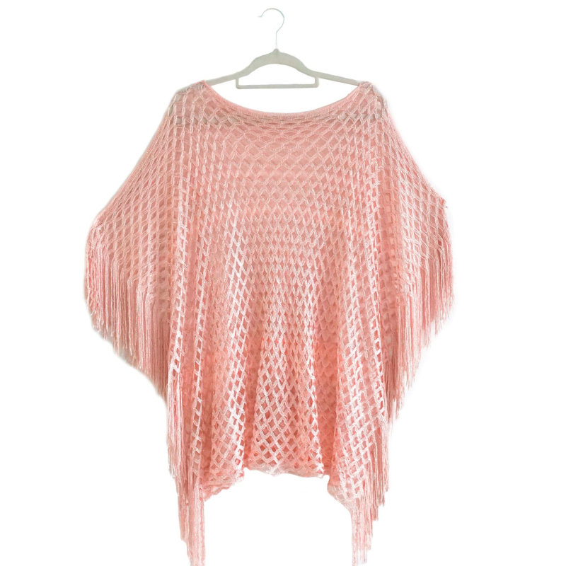 Caika γυναικείος παραλιακός κάλυπτος με διάτρητη πλέξη και προστασία από τον ήλιο, πολυεστέρας, επένδυση πολυεστέρας, 261 γρ