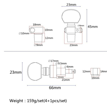 Ρυθμιστής χορδών για κιθάρα και μπάντζο – Πενταχορδής, Κράμα Ψευδαργύρου, JHX