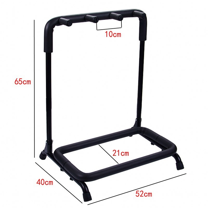 Στήριξη προβολής κιθάρων για πολλαπλά όργανα — χωρητικότητα 3/5/7/9 κιθάρες, μεταλλική κατασκευή από σωλήνες σιδήρου με επένδυση προστασίας, κατάλληλο για μουσικά όργανα, μάρκα MEXES