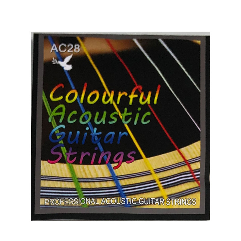 Madina corzi pentru chitară folk – modele AG01/AG20/AG25/AC28; materiale: cupru roșu, cupru, cupru cu fosfor, acoperire argintie; ambalare: în pungă