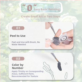 Цифрова маслена картина - DIY розова роза, ръчно оцветяване, персонализирана, рамка от масивно дърво, модерен минималистичен стил, подходяща за всекидневна, ресторант и антре