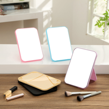 Настолно огледало Mingxiang — рамка PU/PS/PVC, огледало от алуминий, подходящо за спалня, търговски помещения и баня