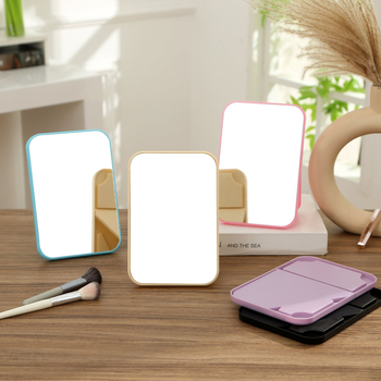 Настолно огледало Mingxiang — рамка PU/PS/PVC, огледало от алуминий, подходящо за спалня, търговски помещения и баня