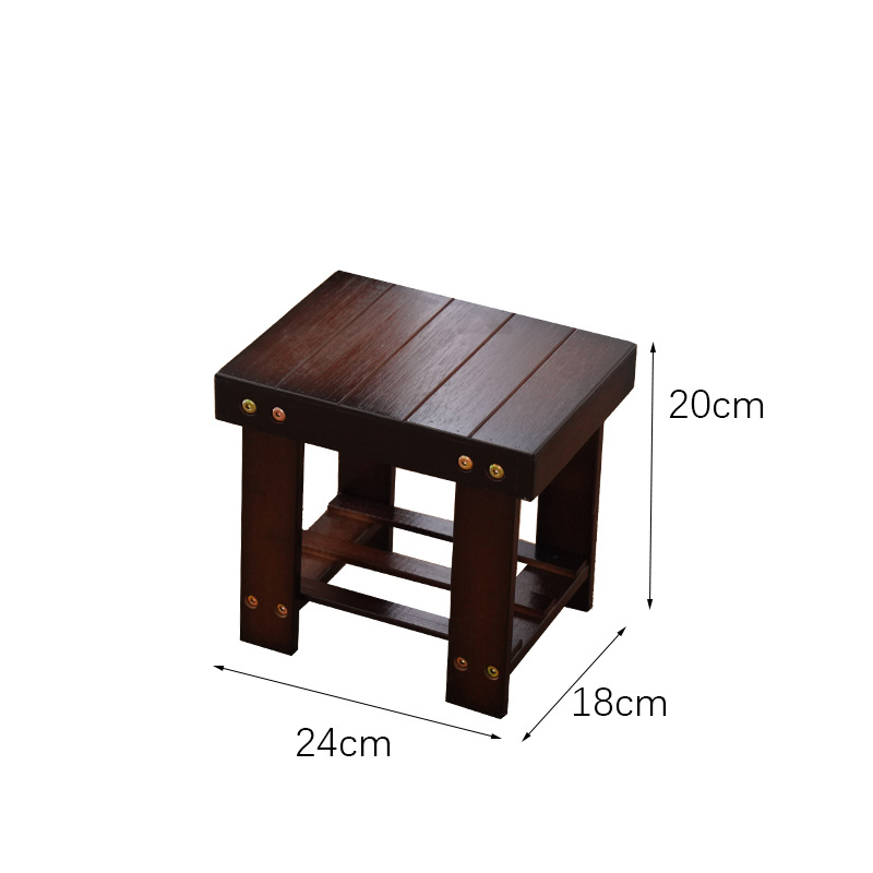 Детска бамбукова пейка – модерен минималистичен квадратен табурет, фабрично производство