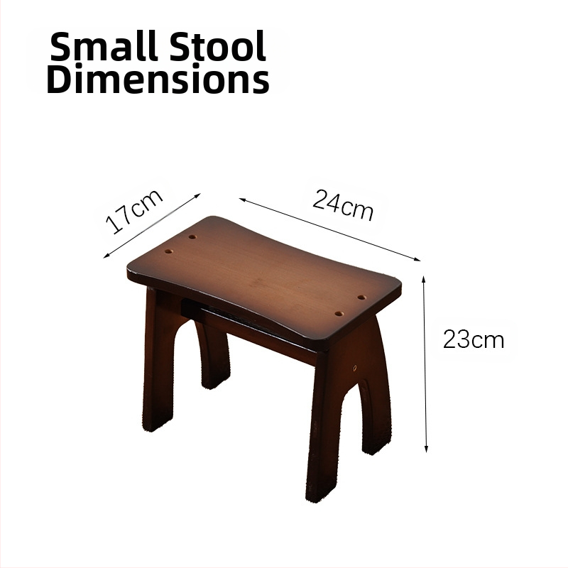 Детска бамбукова пейка – модерен минималистичен квадратен табурет, фабрично производство
