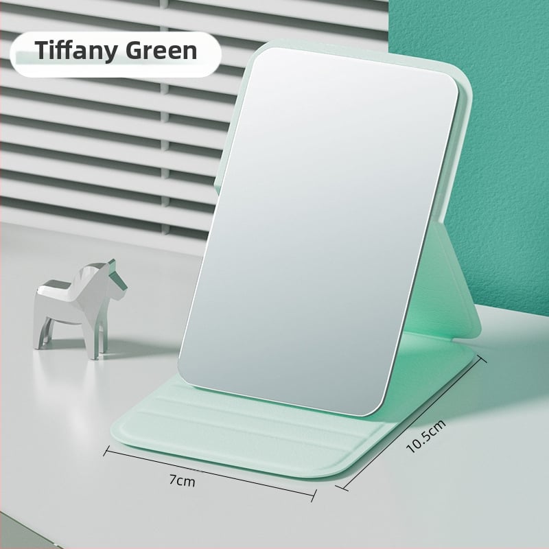 Sulankstomas veidrodėlis makiažui – stačiakampis, kompaktiškas, aliuminio lęšis, rėmas PU/PS/PVC