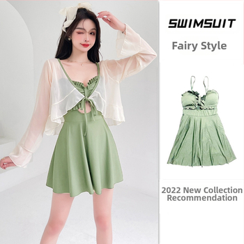 Ολόσωμο μαγιό με μακριά μανίκια, επένδυση για το στήθος, προστασία από τον ήλιο, μονόχρωμο, πολυεστέρας.