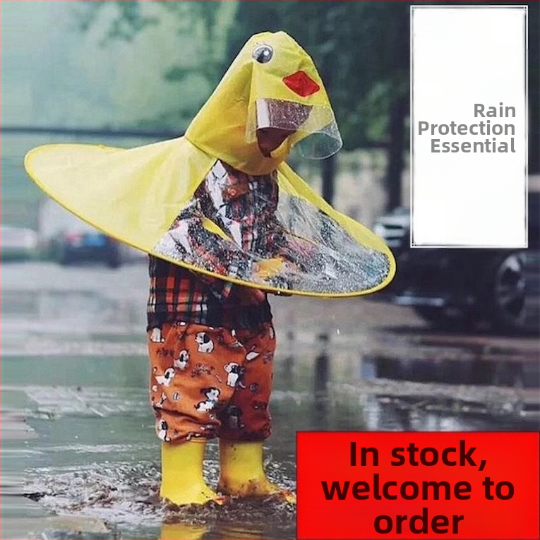 IIAMGHC Детско карикатурно разделено дъждобран пончо – PVC плат, водоустойчив PVC слой, за деца