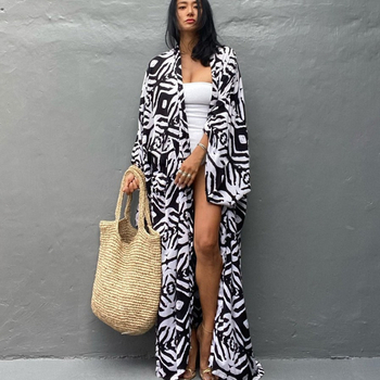 Παρεό παραλίας από βισκόζη με φλοράλ σχέδιο, επένδυση από βαμβάκι, 300 g, κατάλληλο για κολύμβηση και βάδισμα, σετ για ζευγάρι στην παραλία