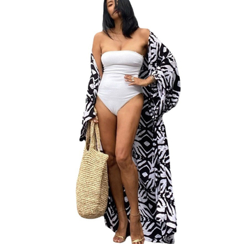 Παρεό παραλίας από βισκόζη με φλοράλ σχέδιο, επένδυση από βαμβάκι, 300 g, κατάλληλο για κολύμβηση και βάδισμα, σετ για ζευγάρι στην παραλία