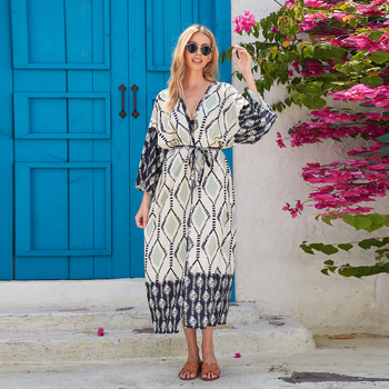 Γυναικείο μακρυμάνικο ρόμπα-καρντάγκαν για σπίτι και παραλία, πολυεστέρας 100%, επένδυση πολυεστέρα, 260 g, κατάλληλο για κολύμβηση