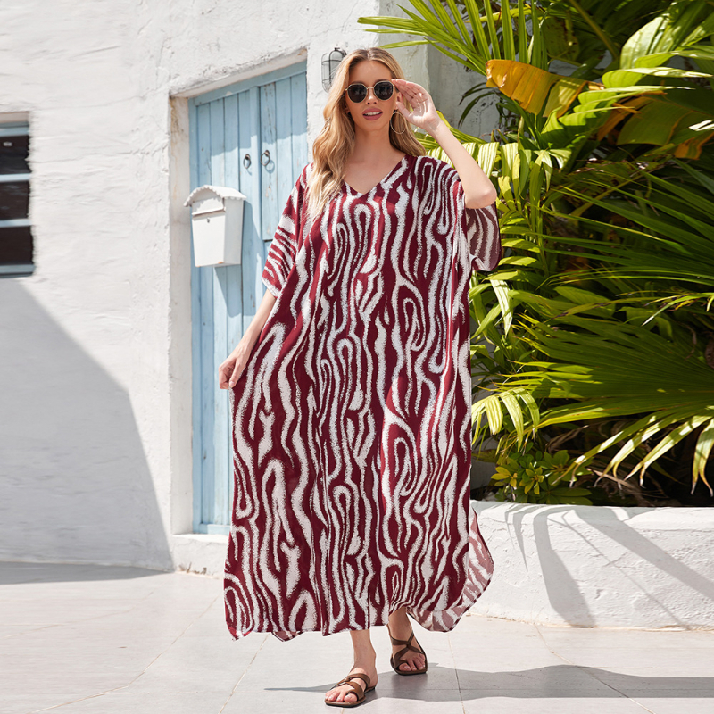 Moteriška bohemiška pliažo suknelė–šalė, medvilnės mišinys, 280 g/m², pamušalas 99% medvilnė