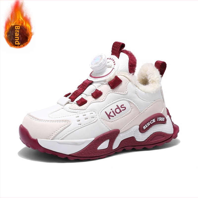 0079 Bērnu skriešanas kurpes ar rotējošu sprādzi, augšējā daļa no sintētiskās ādas, EVA zole, ziemas un rudens sezonai