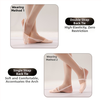 Iron Arrow Pieaugušo Deju Kurpes - Mīksta Zole, Elpojošas un Vieglas, Zoles No Govju Ādas, Augšdaļa No Kokvilnas Auduma, Baletam un Mūsdienu Dejām