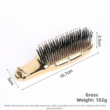 Plaukų šukė su ABS elektroplėtos korpusu; nailono adatų; meridijanų masažas; galvos odos valymas; drėgnas ir sausas naudojimas; nešiojama