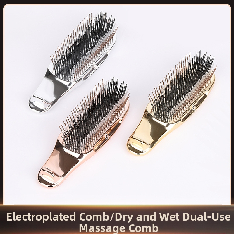 Plaukų šukė su ABS elektroplėtos korpusu; nailono adatų; meridijanų masažas; galvos odos valymas; drėgnas ir sausas naudojimas; nešiojama