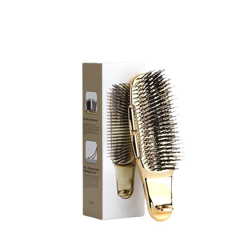 Plaukų šukė su ABS elektroplėtos korpusu; nailono adatų; meridijanų masažas; galvos odos valymas; drėgnas ir sausas naudojimas; nešiojama