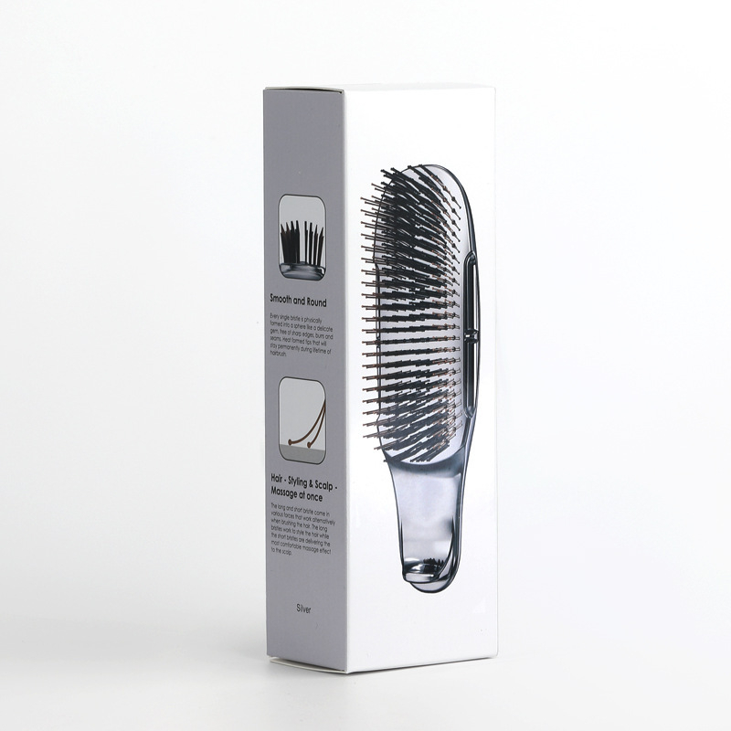 Plaukų šukė su ABS elektroplėtos korpusu; nailono adatų; meridijanų masažas; galvos odos valymas; drėgnas ir sausas naudojimas; nešiojama