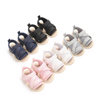 Sandale pentru copii mici – din pânză de bumbac, cu deget deschis, talpă moale, respirante, antiaderente, 12-36 luni