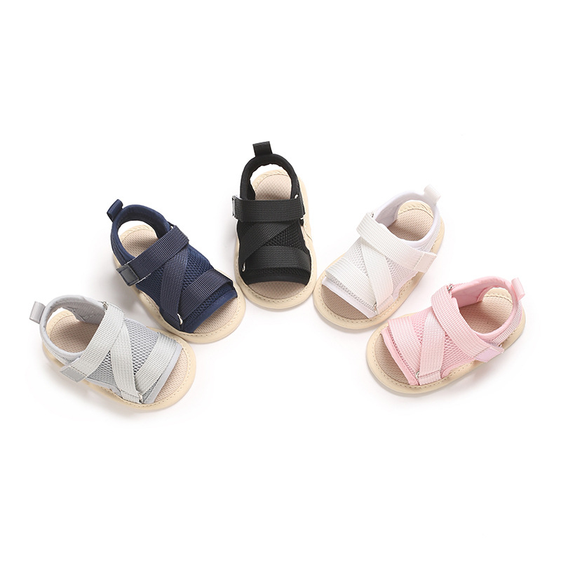 Sandale pentru copii mici – din pânză de bumbac, cu deget deschis, talpă moale, respirante, antiaderente, 12-36 luni