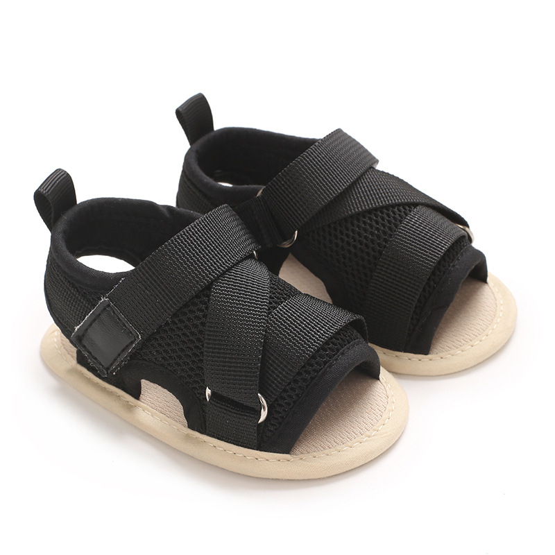 Sandale pentru copii mici – din pânză de bumbac, cu deget deschis, talpă moale, respirante, antiaderente, 12-36 luni